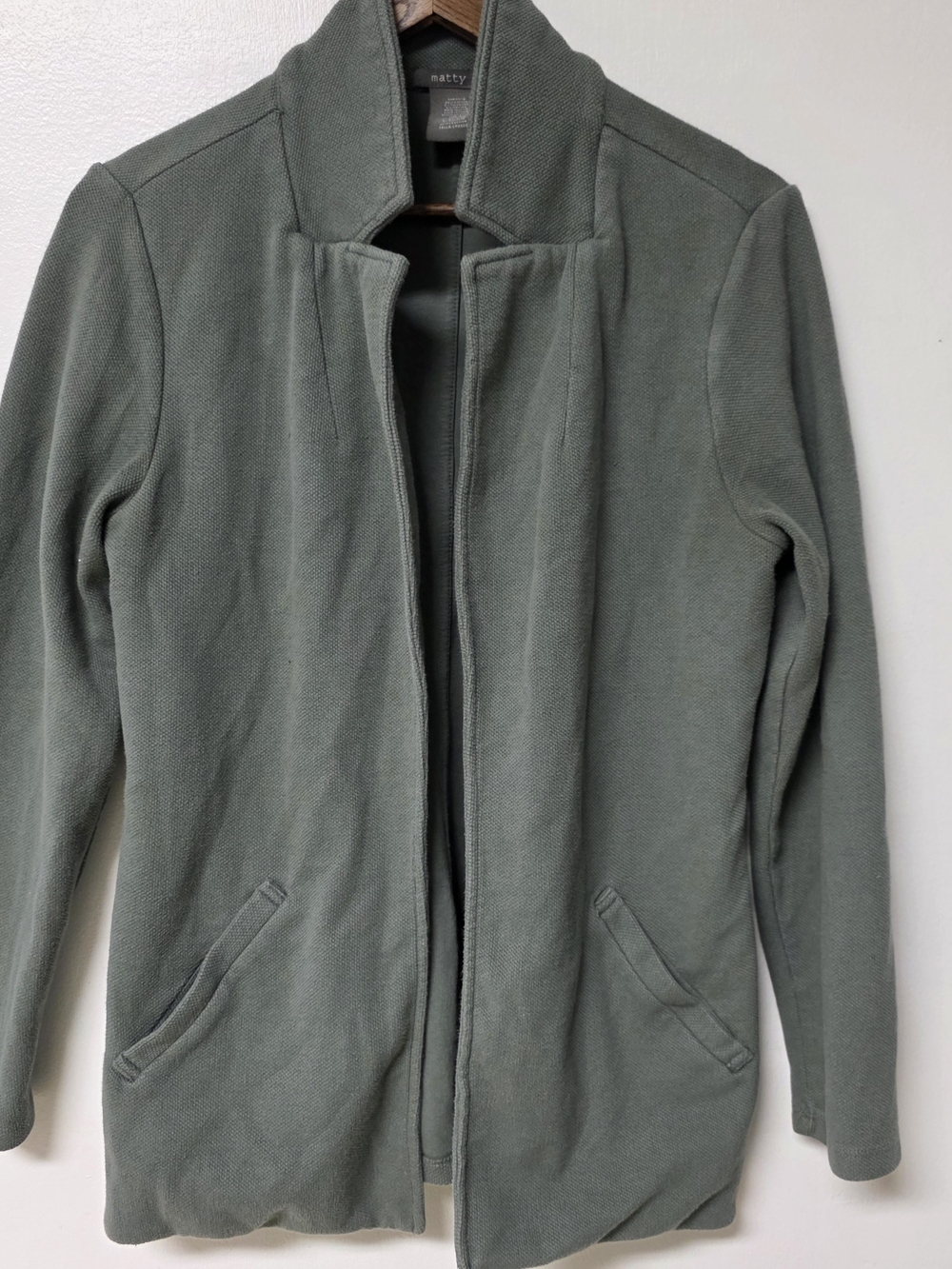 Matty M Men's Gray-Green Casual Jacket
